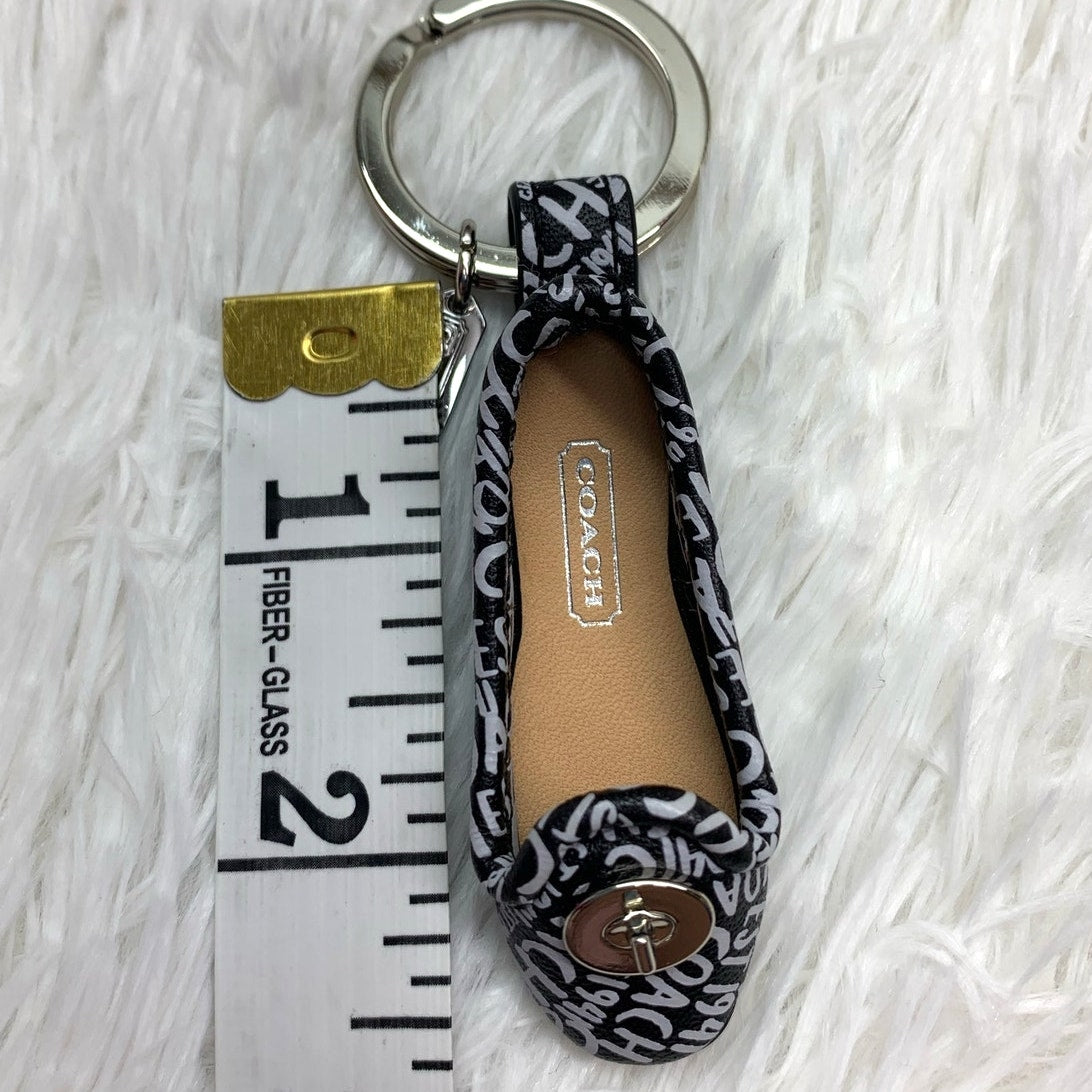 y2k COACH Slip on Shoe Graffiti Turnlock Bag Charm Key Chain