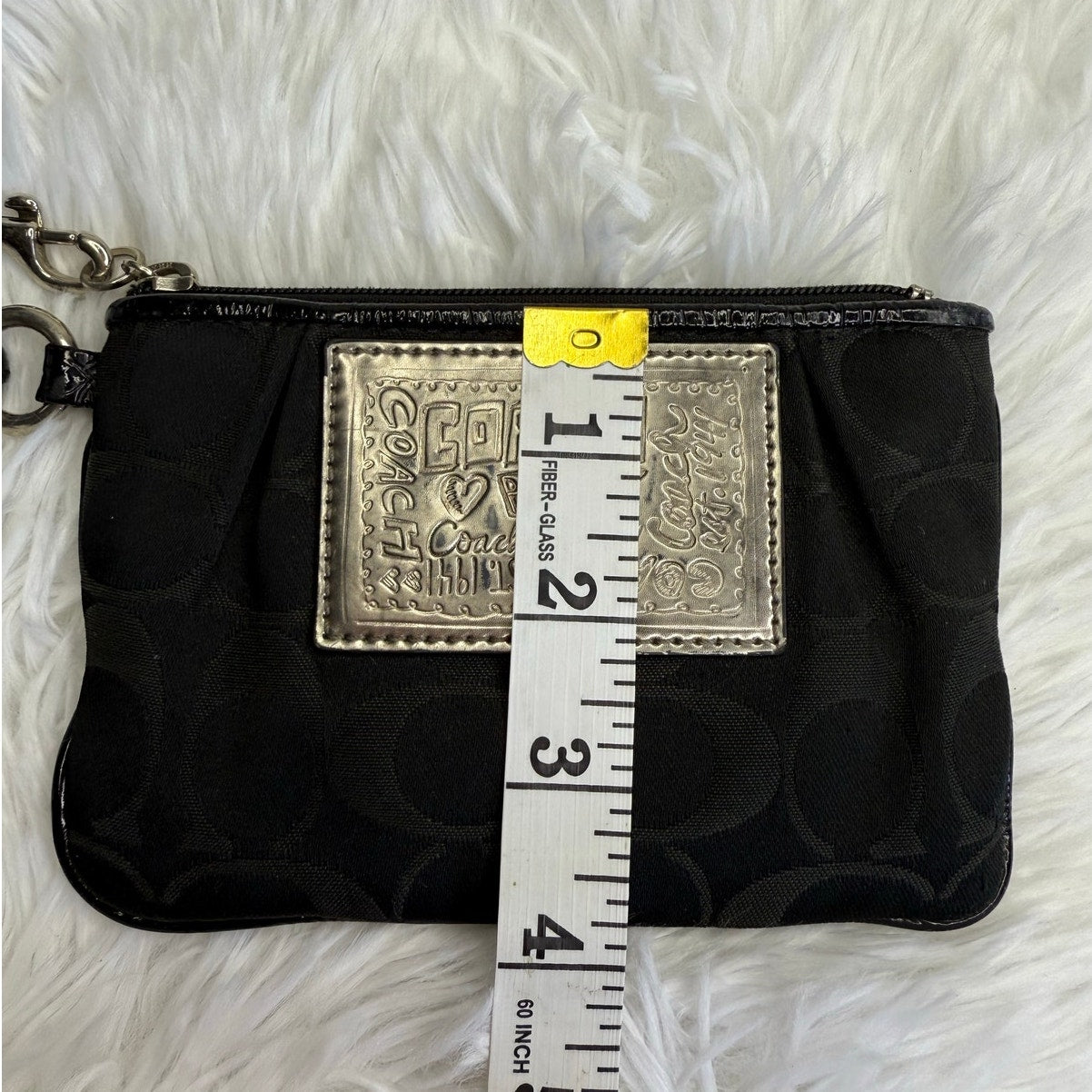 COACH Poppy Black Wristlet