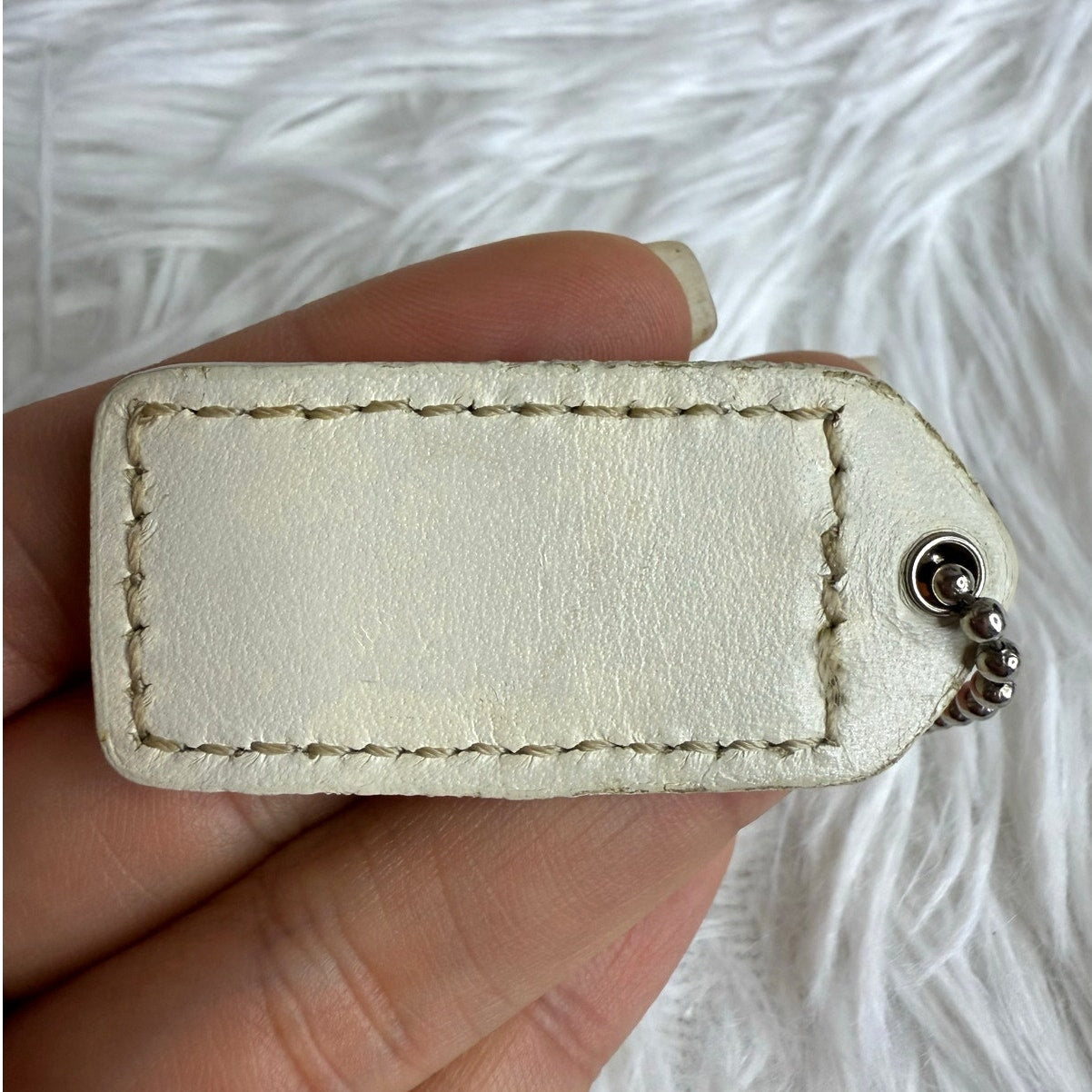 y2k 1.5" COACH Fob Bag Charm Hang tag Hangtag