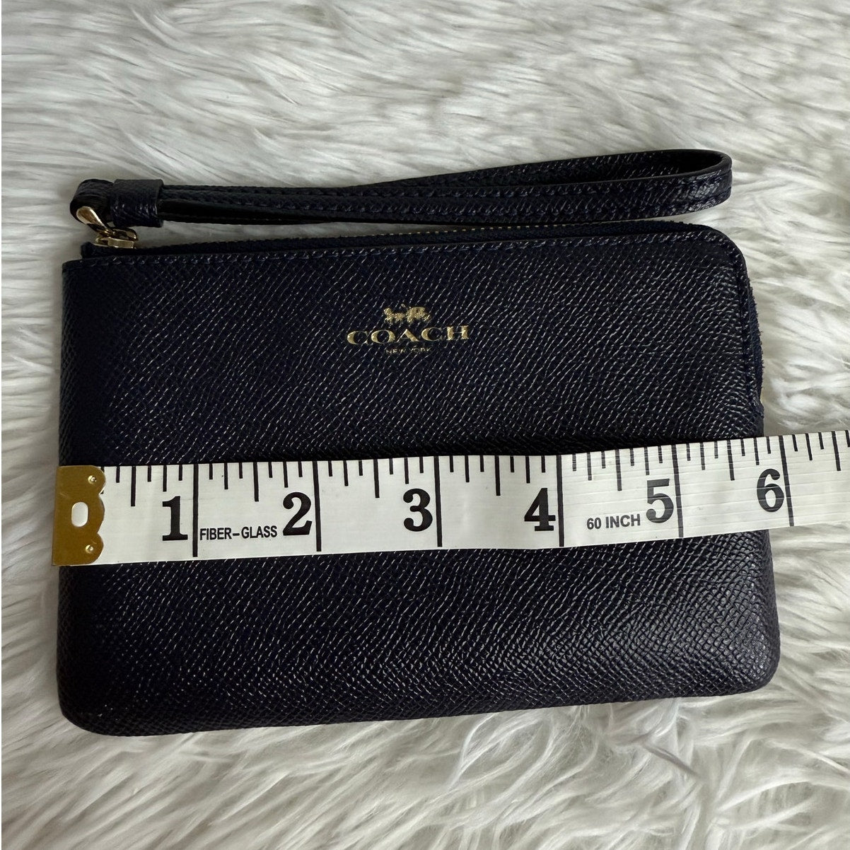 COACH NAVY Wristlet