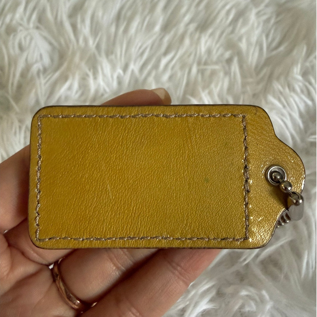 2" COACH Patent Leather Fob Bag Charm Hang tag Hangtag