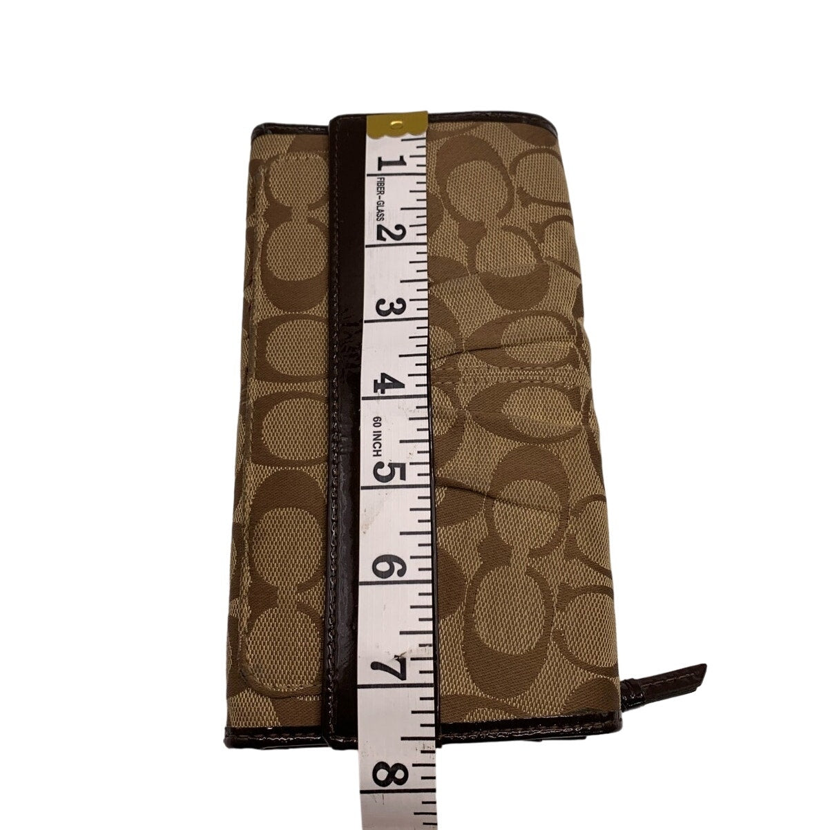 SALE COACH Brown Canvas Signature Wallet