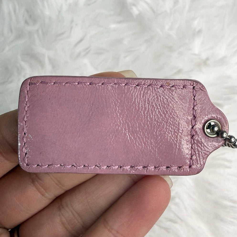 2" COACH Pink Fob Bag Charm Hang tag Hangtag