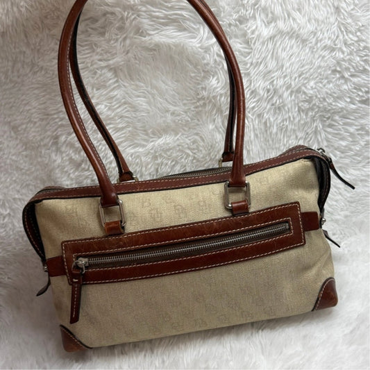 Vintage DOONEY and BOURKE Brown Canvas Double Pocket Tote