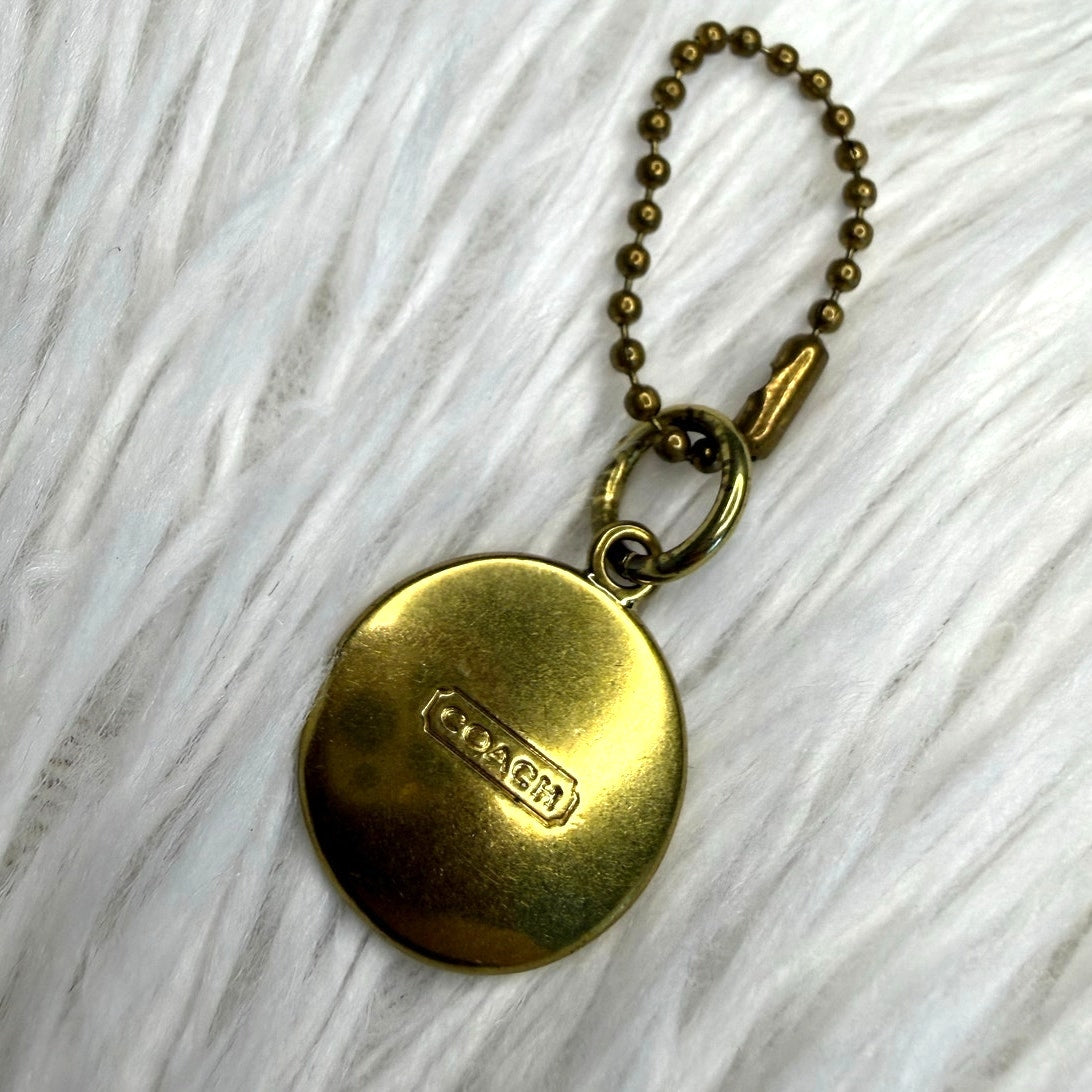 1" Coach Metal Circle Hangtag Hang Tag Bag Charm