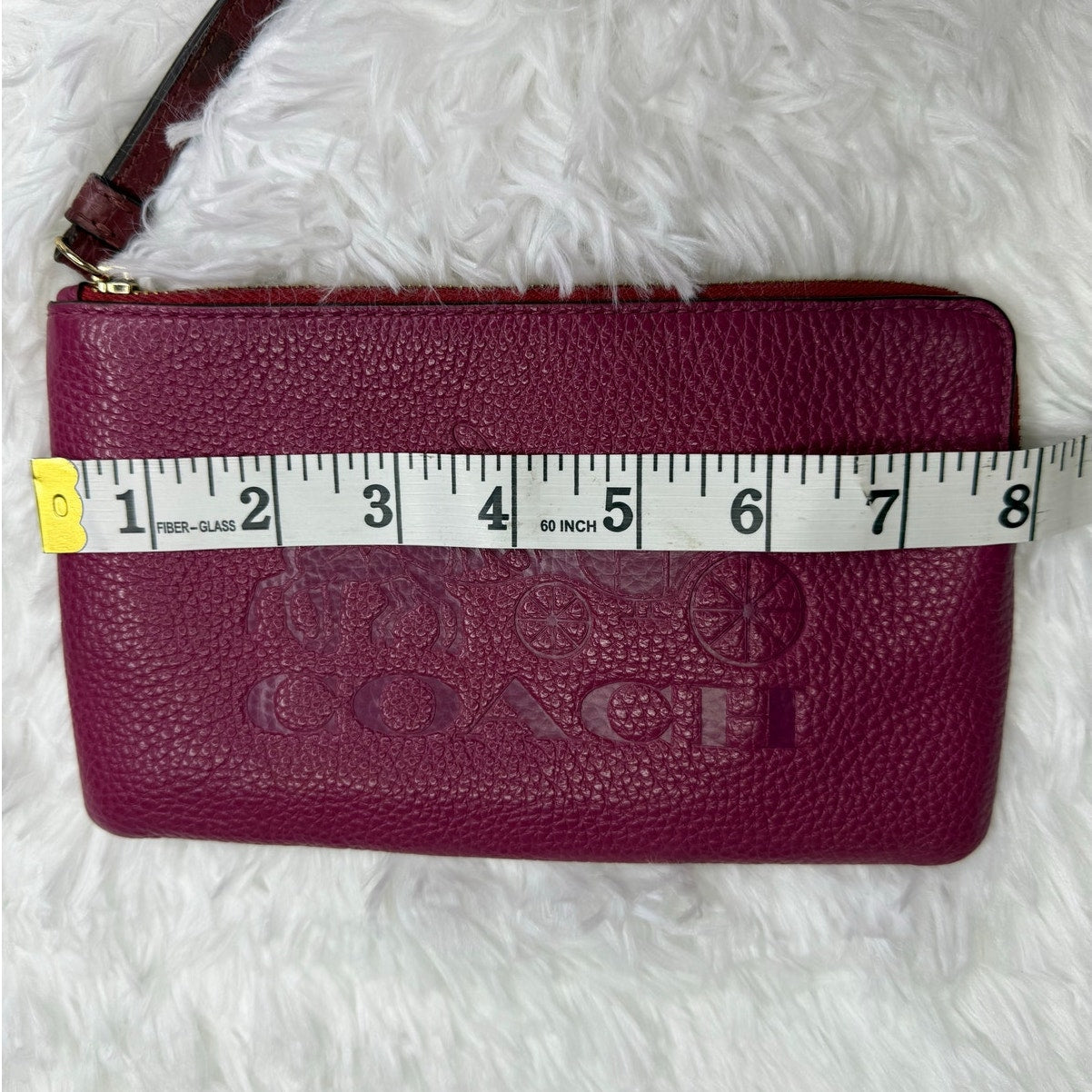 COACH Corner Zip Wristlet With Horse And Carriage