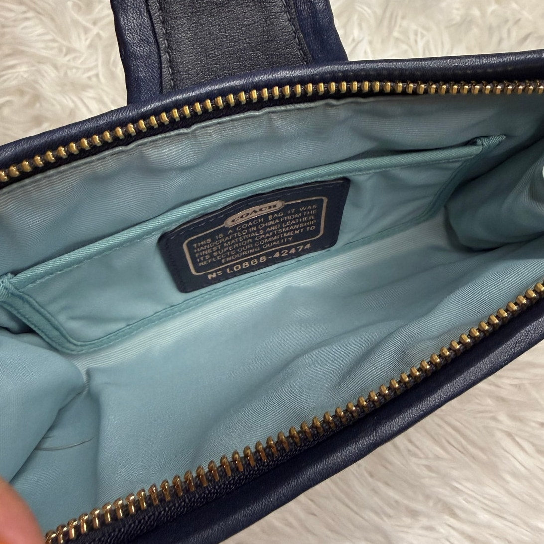 y2k COACH Parker Turnlock Straw Clutch Wallet