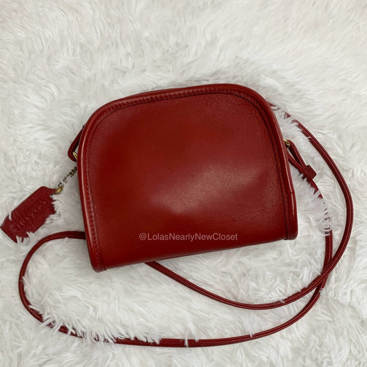 Vintage Coach 9017 Abby Red Shoulder Bag Crossbody