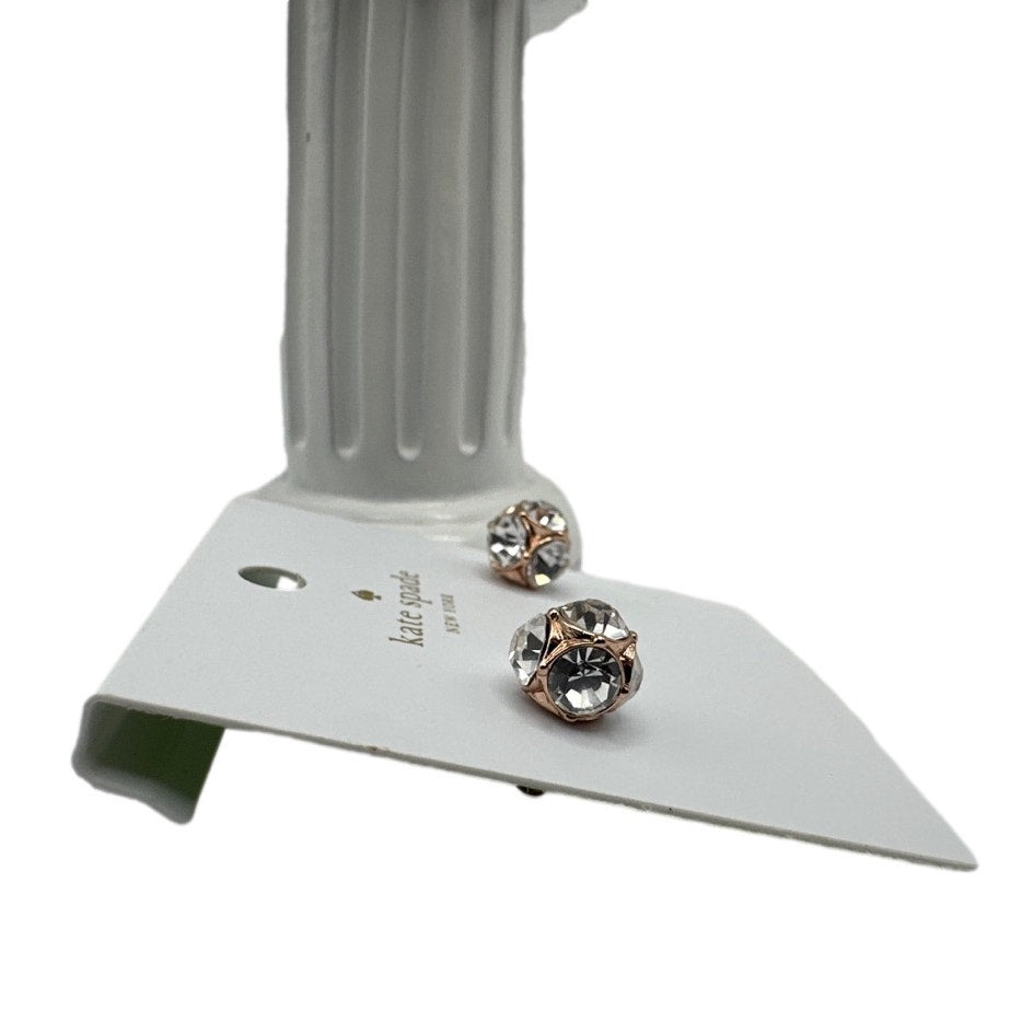KATE SPADE New York Gold Plated Rose Patin Rise and Shine Cubic Zirconia Stud