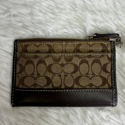 y2k Coach Brown Signature Card Holder Coin Purse