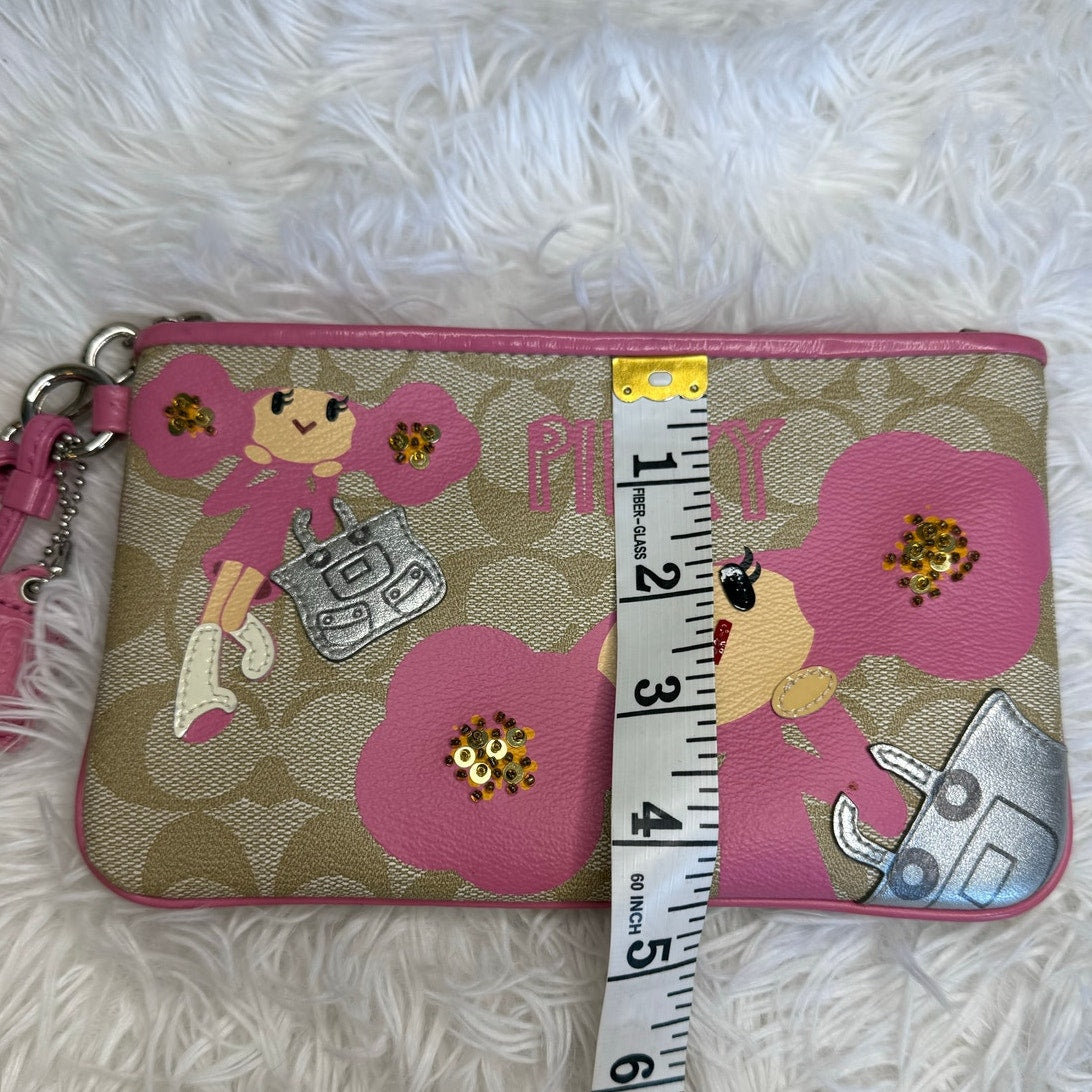 COACH Limit Edition Pinky Poppy Wristlet