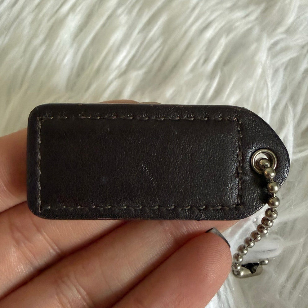 1.5" y2k COACH Vintage Fob Bag Charm Hang tag Hangtag