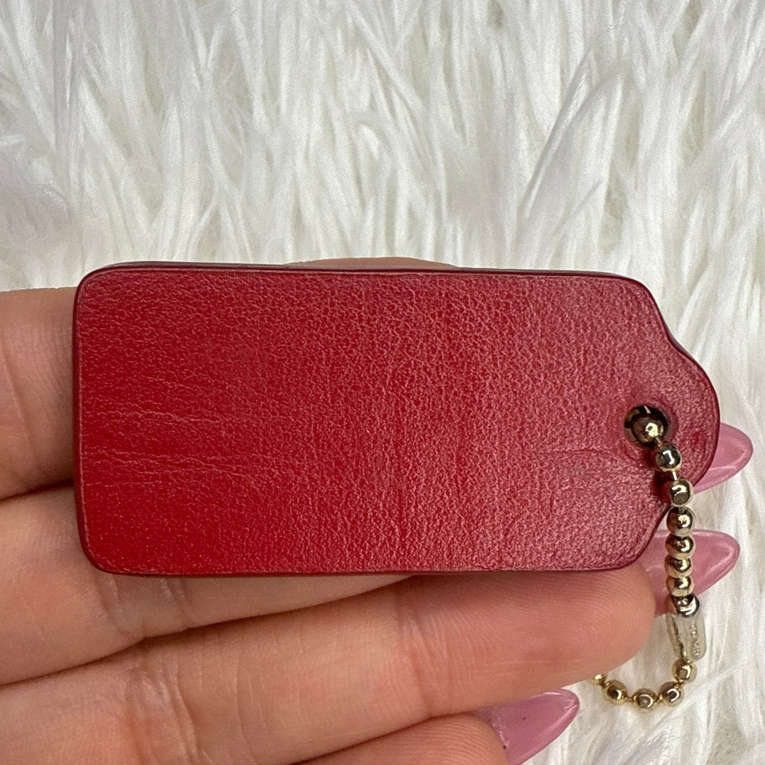 1.5" COACH Fob Bag Charm Hang tag Hangtag