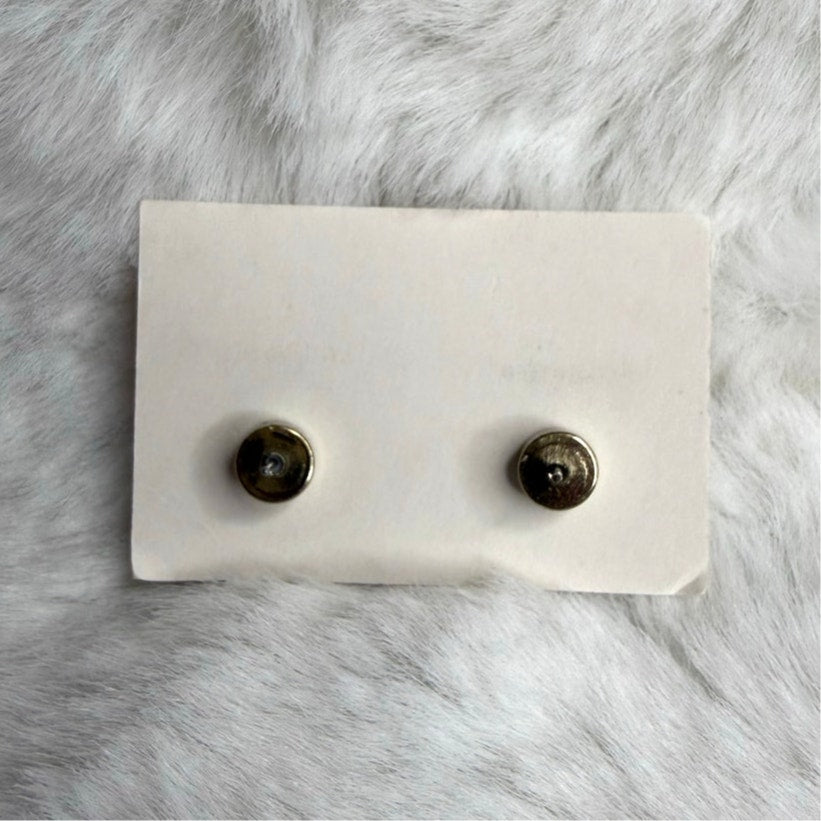MICHAEL KORS Est 1981 Gold-Tone Logo Padlock Stud Earrings