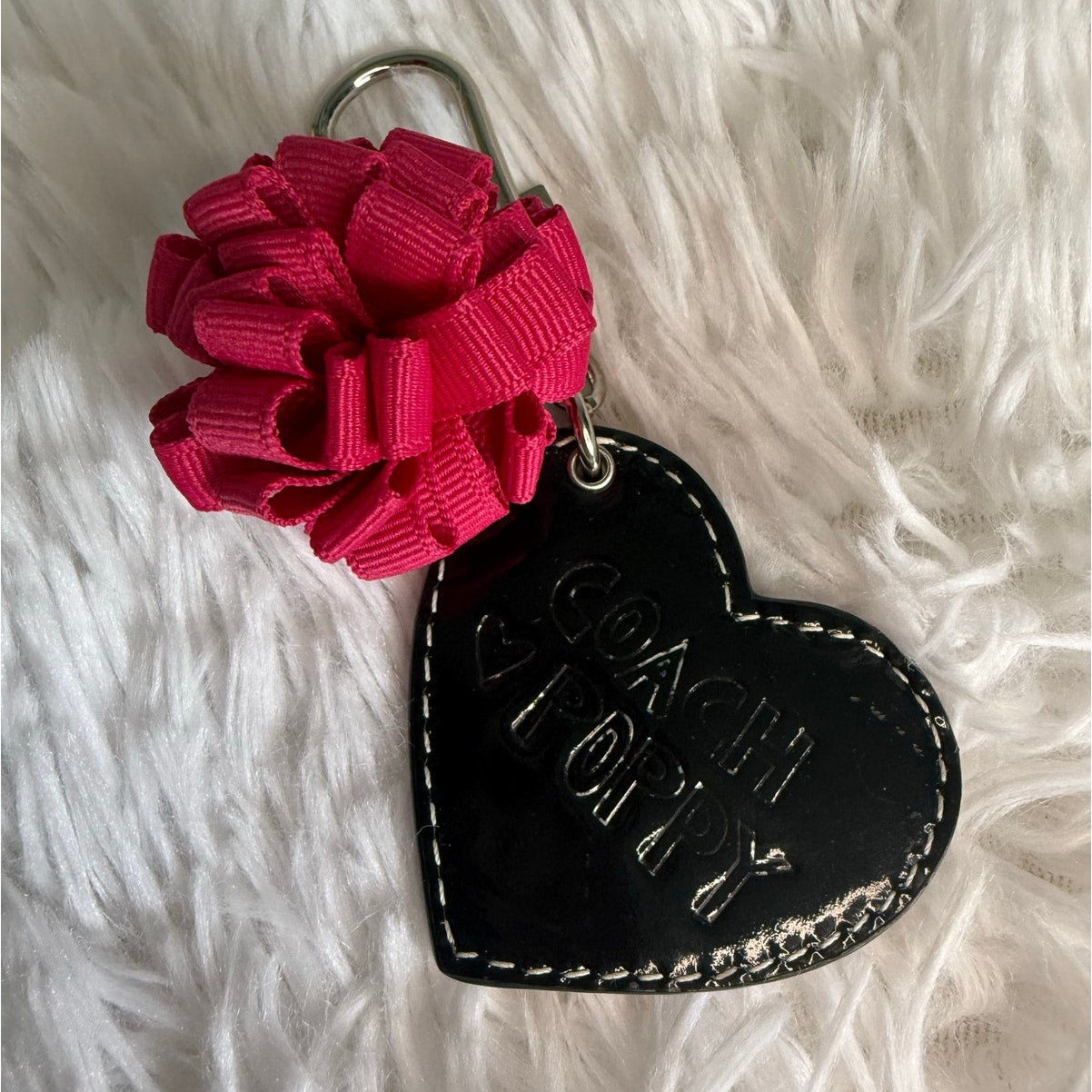 RARE Limited Edition COACH POPPY Pepper Bag Charm Key Fob