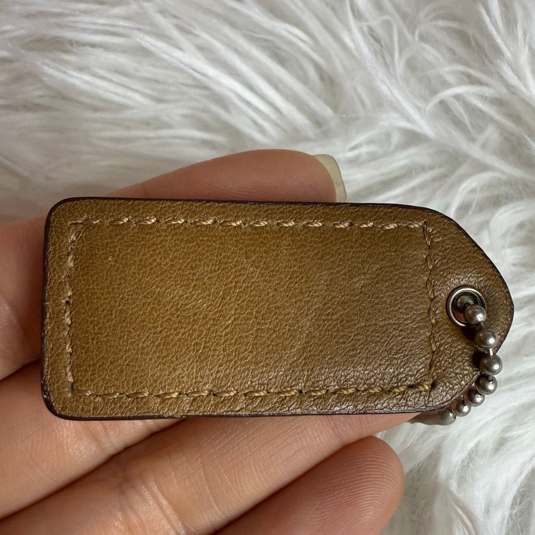 1.5" y2k COACH Vintage Fob Bag Charm Hang tag Hangtag