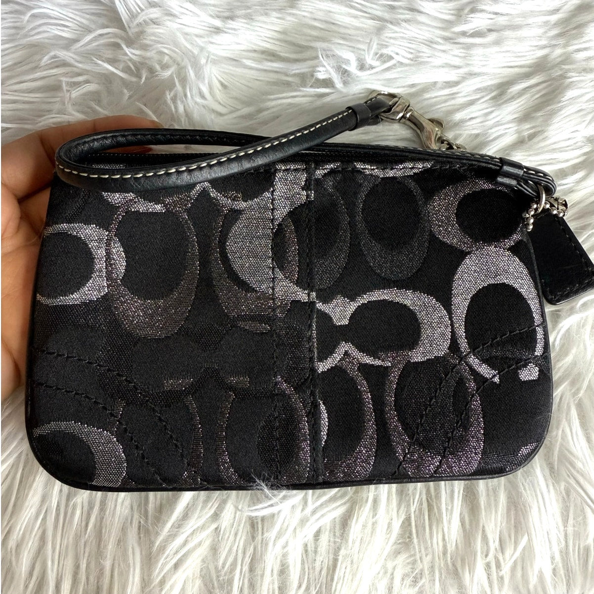 COACH Black Wristlet