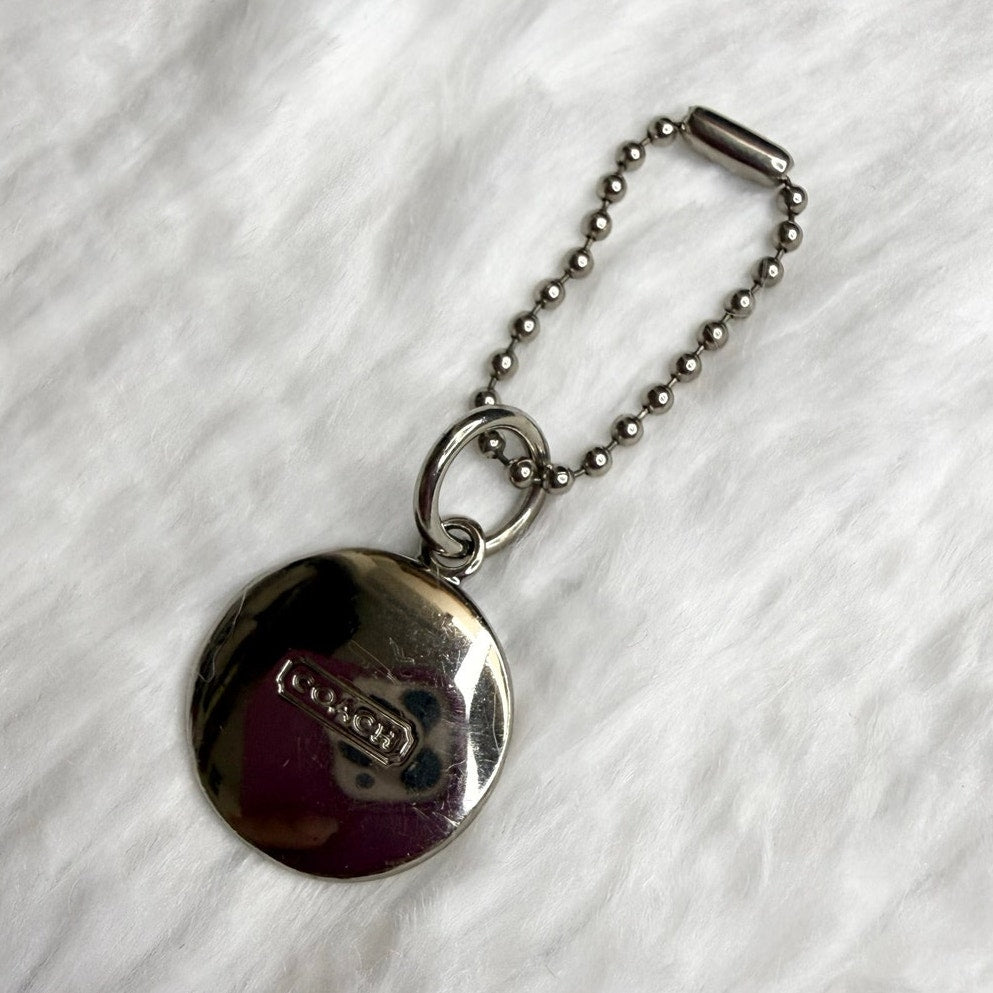 1" Coach Metal Circle Replacement Hangtag Hang Tag Bag Charm