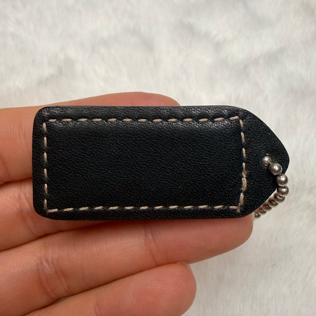 1.5" y2k COACH Vintage Black Fob Bag Charm Hang tag Hangtag