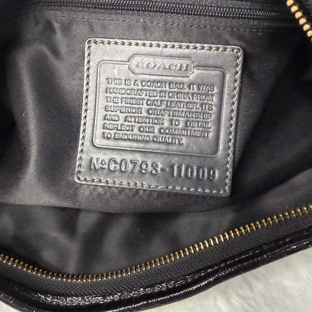 y2k Coach Bag Patent Leather Ergo Turnlock Black Hobo Shoulder Bag