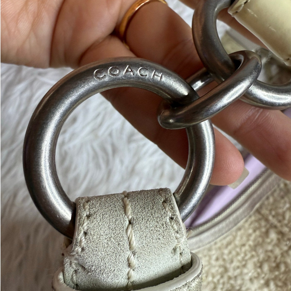 RARE! Coach Vintage Chelsea Tweed Hobo In Sequin Tea Rose Hobo Shoulder Bag