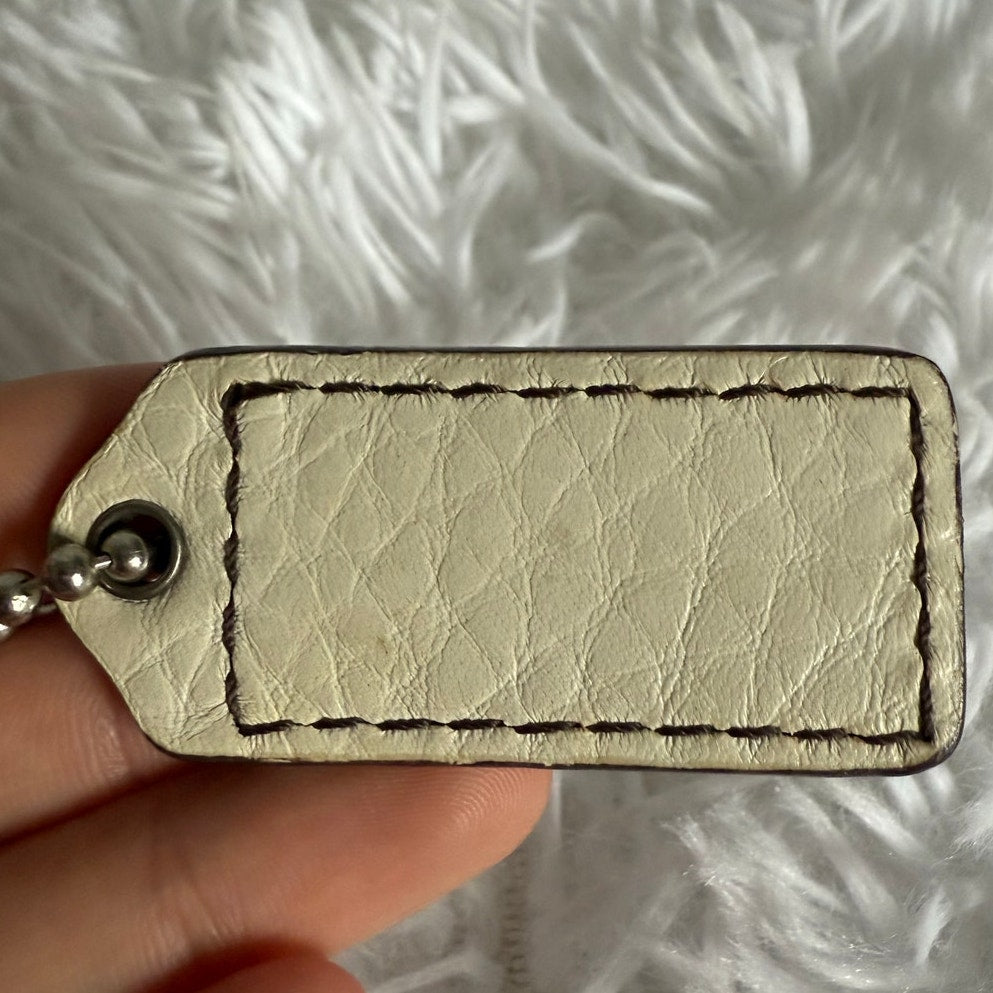 1.5" y2k COACH Vintage Fob Bag Charm Hang tag Hangtag