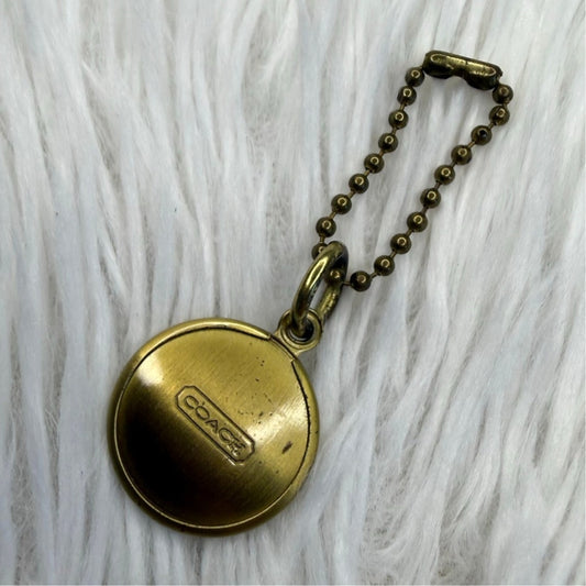 1" Coach Metal Circle Replacement Hangtag Hang Tag Bag Charm