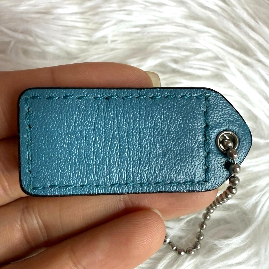 1.5" y2k COACH Vintage Fob Bag Charm Hang tag Hangtag