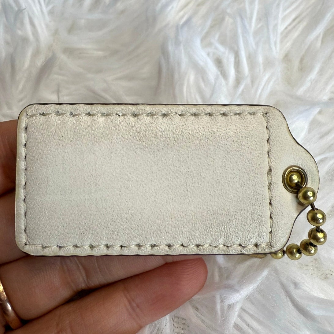 2" COACH Fob Bag Charm Hang tag Hangtag