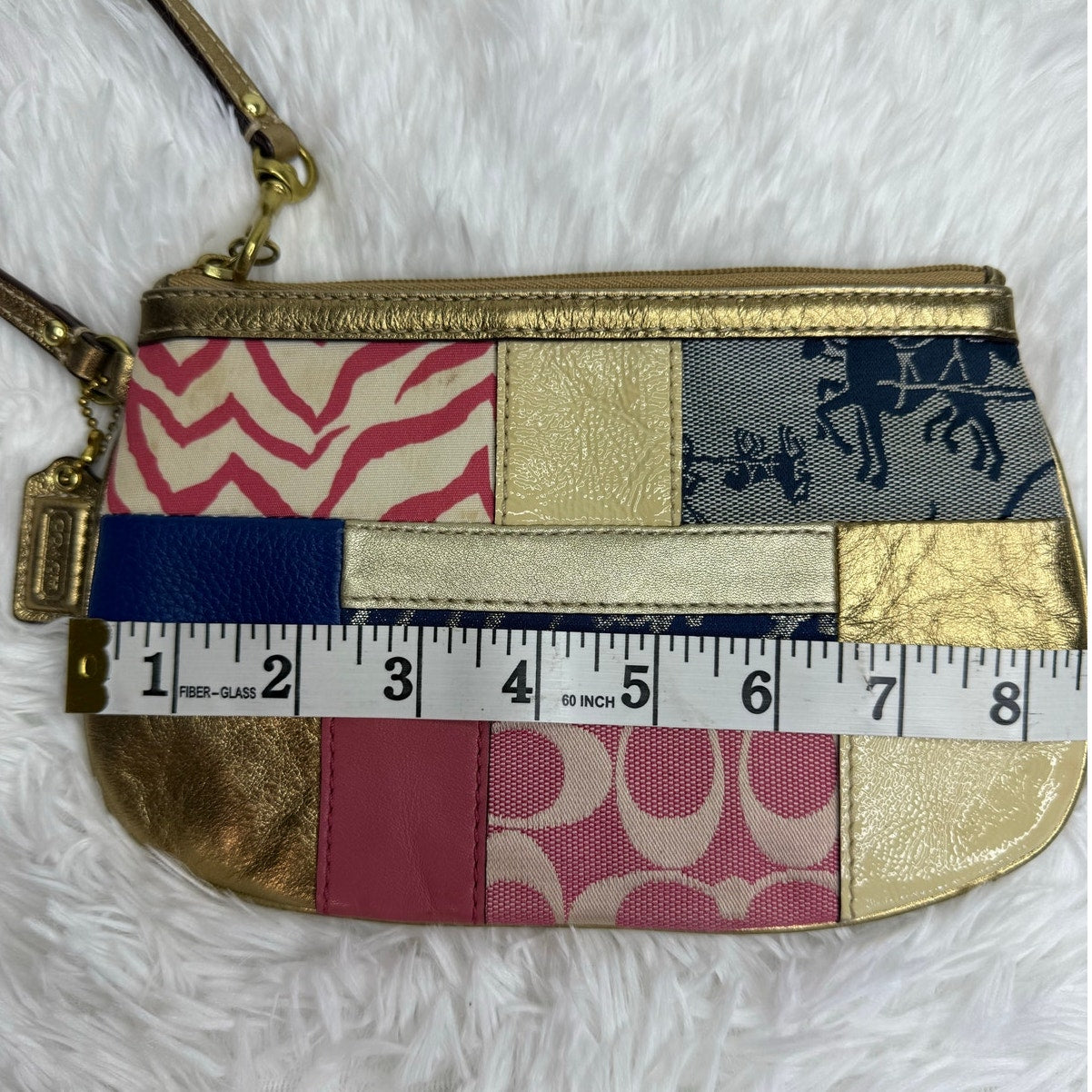 COACH Multicolor Patchwork wristlet