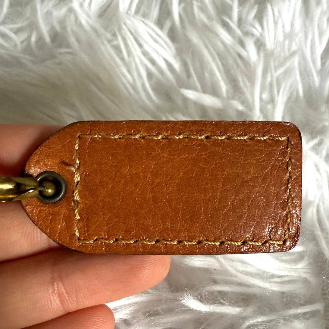 y2k 1.5" Vintage COACH Fob Bag Charm Hang tag Hangtag