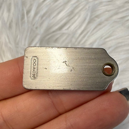1" COACH Metal Fob Bag Charm Hang tag Hangtag