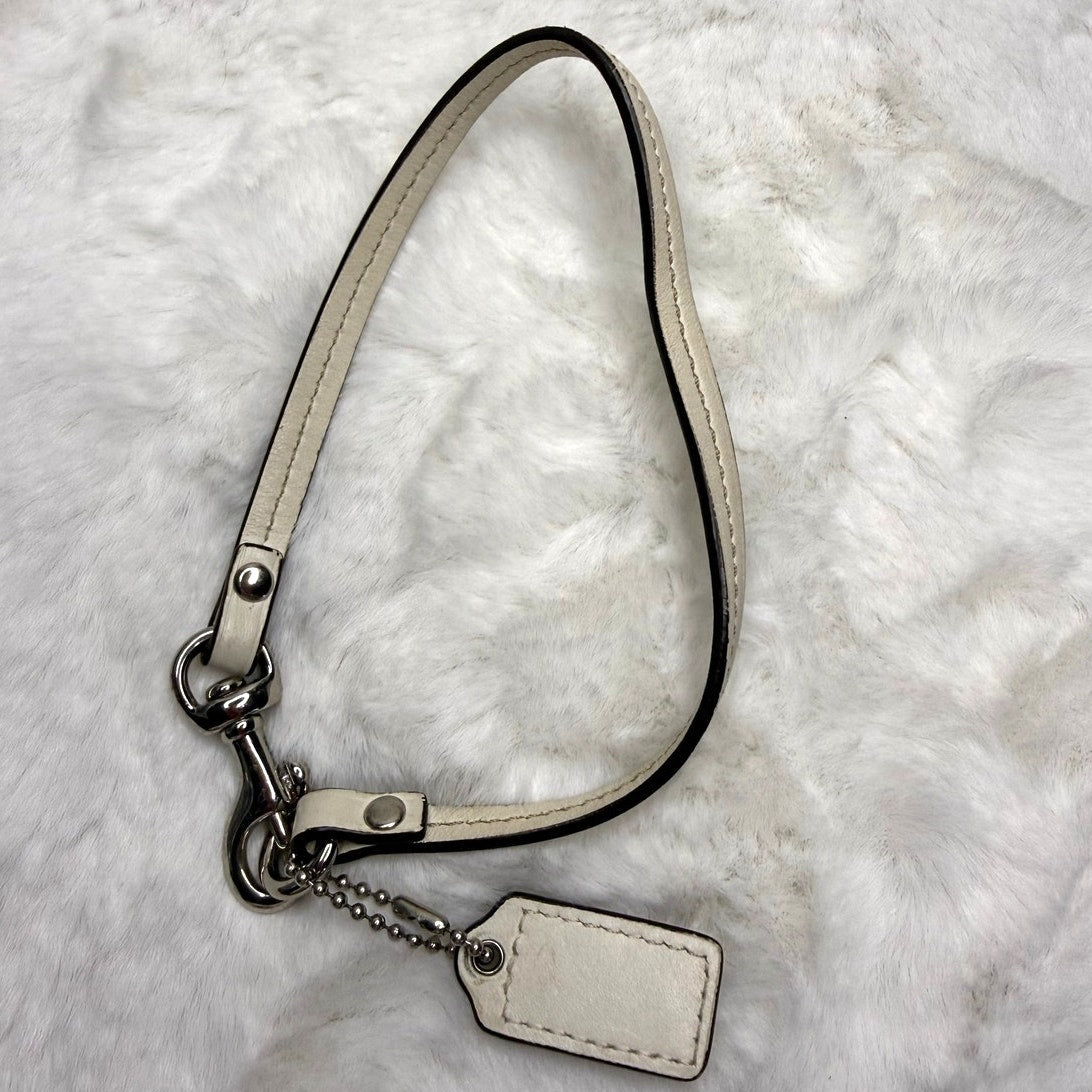 Coach White Replacement Hangtag Wristlet Strap