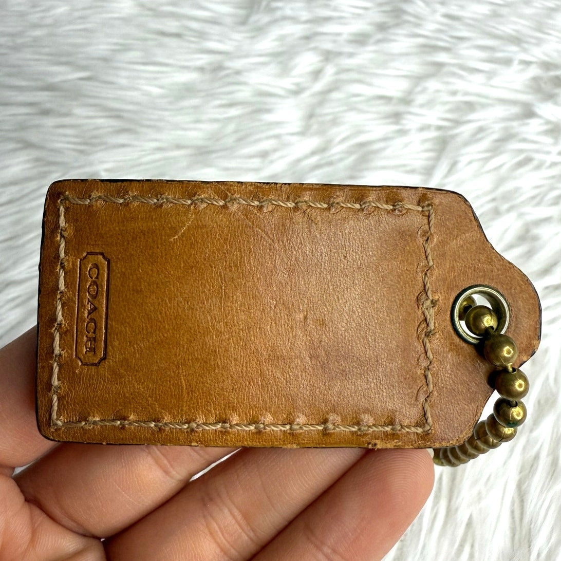 2.5" COACH Leatherware est.194 Fob Bag Charm Hang tag Hangtag