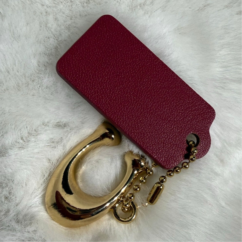 1.5" COACH "C" Hang Tag Key Fob Bag Charm