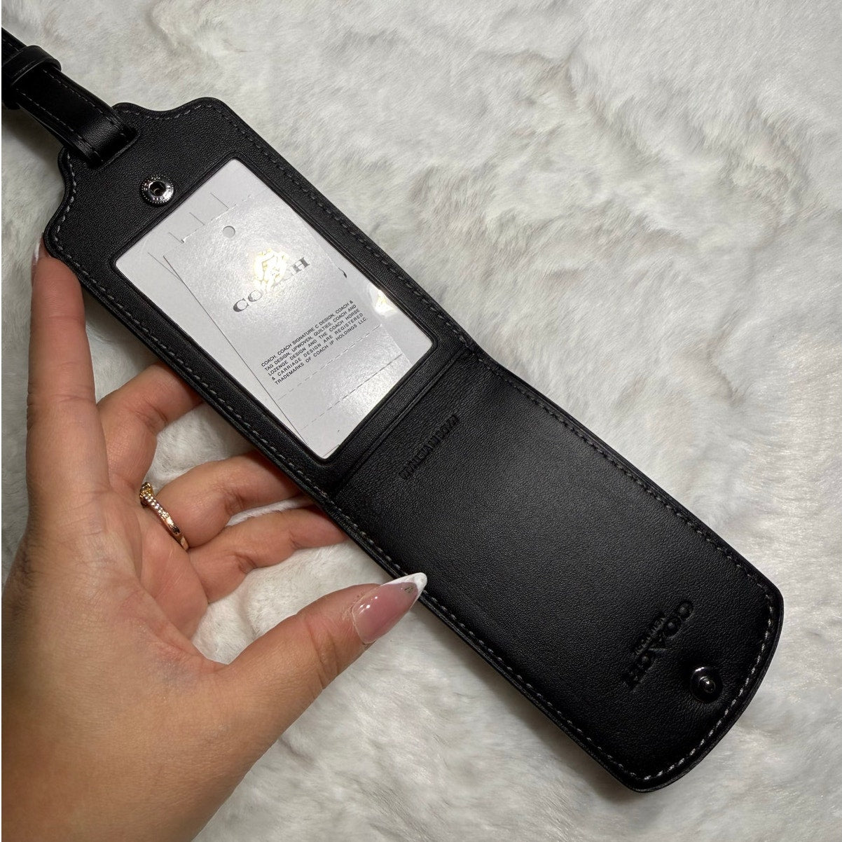 NWT COACH Luggage Tag With Penguin Print