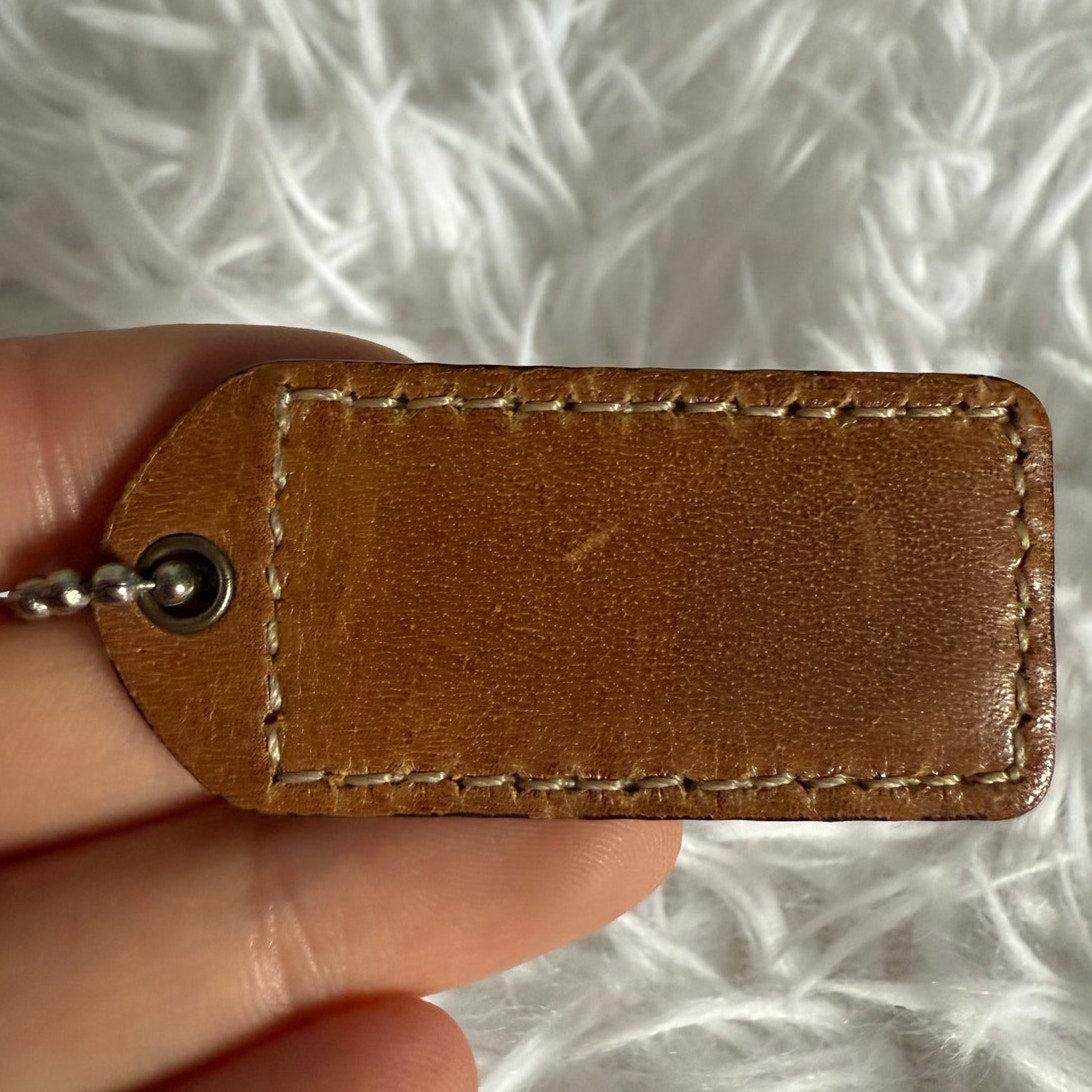 y2k 1.5" Vintage COACH Fob Bag Charm Hang tag Hangtag