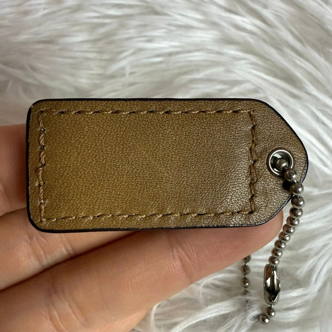 y2k 1.5" COACH Vintage Fob Bag Charm Hang tag Hangtag