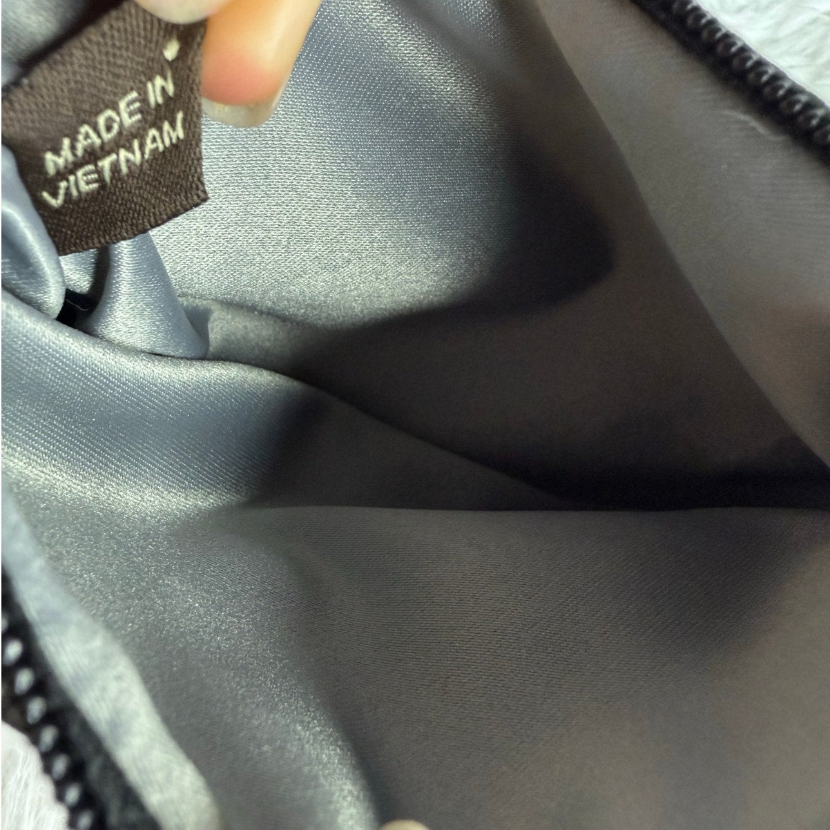 COACH Black Silver Signature Canvas Wristlet