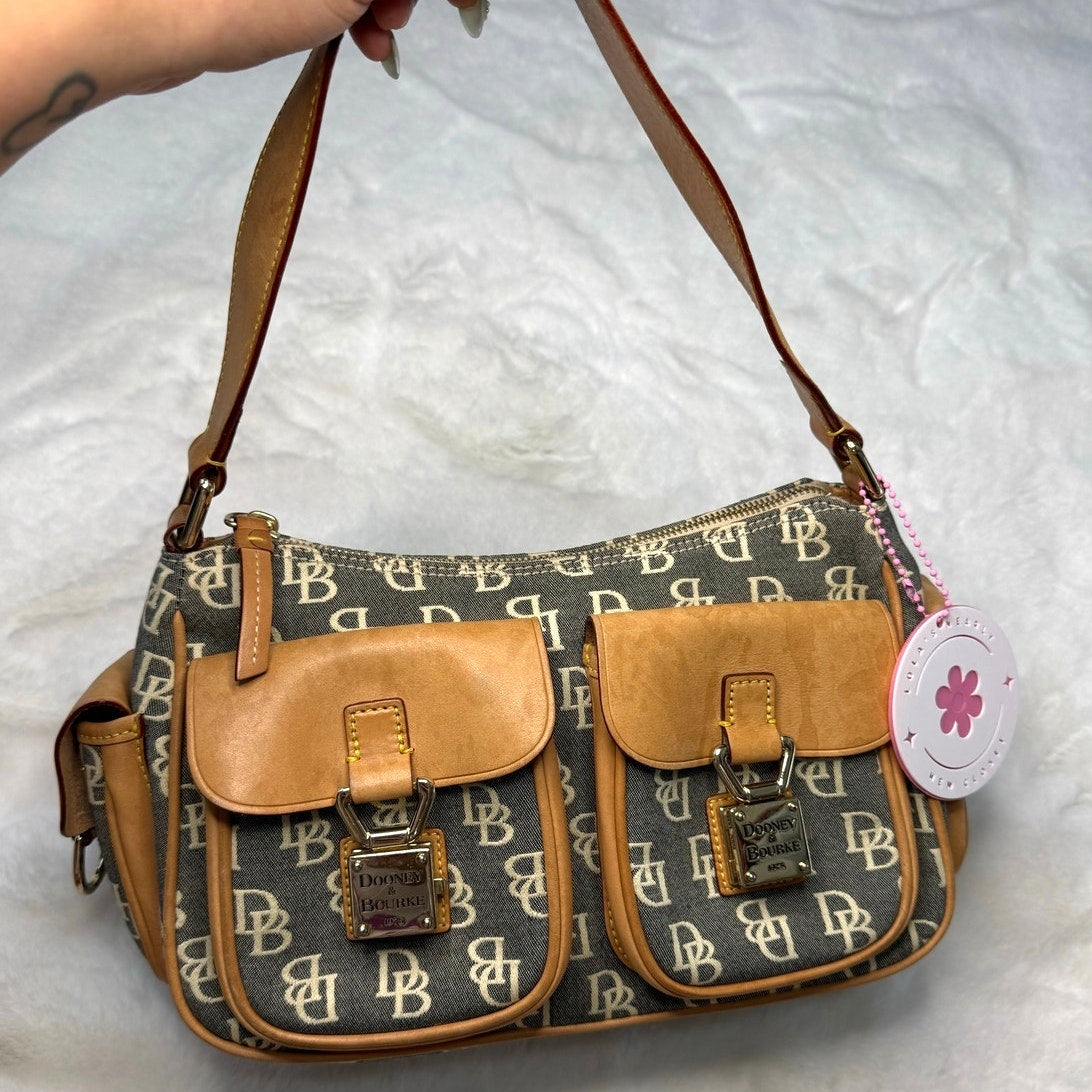y2k DOONEY & BOURKE Vintage Double Pocket Shoulder Bag