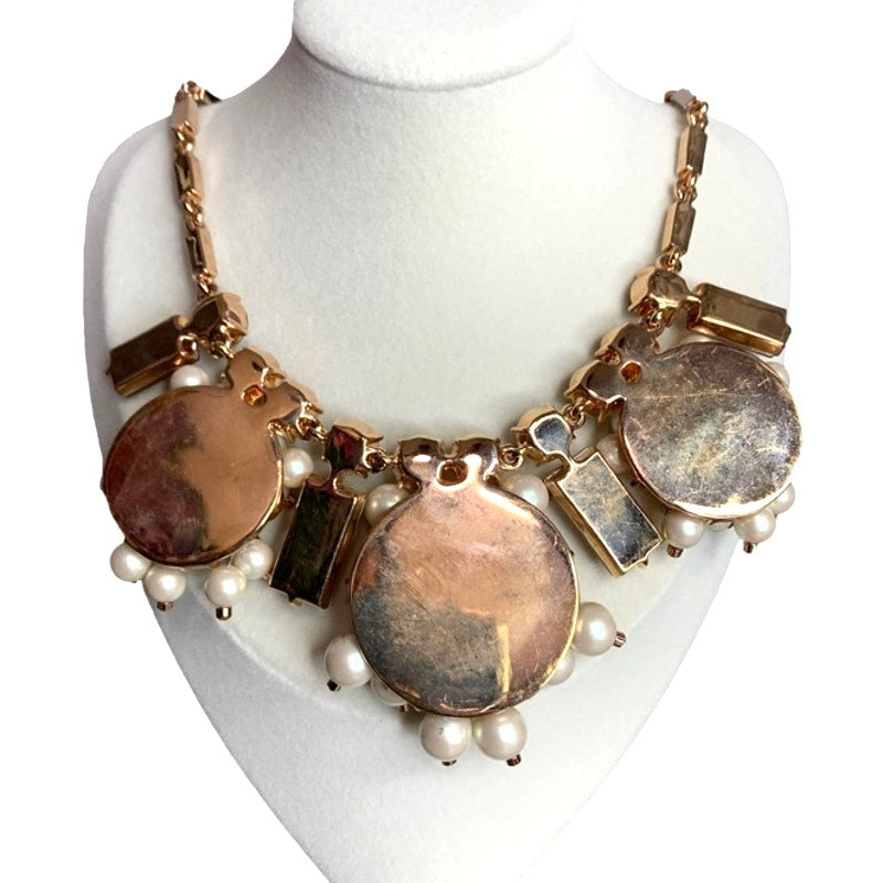 KATE SPADE New York Clink Click Short Swishy Blush Rose Gold Party Necklace