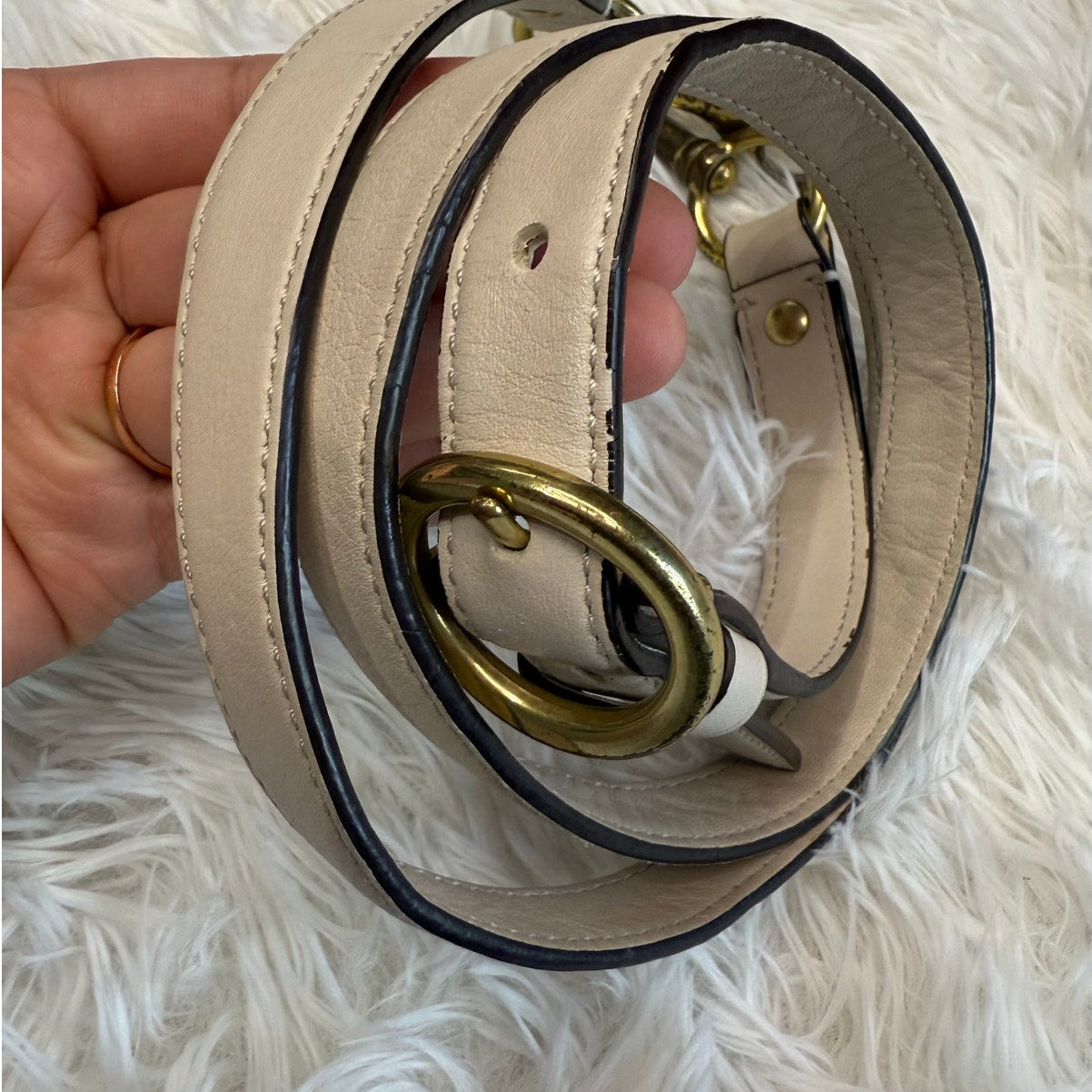 COACH Cream Gold Replacement Strap