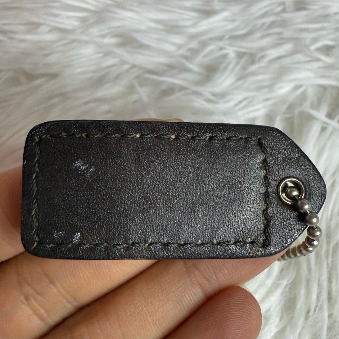 1.5" y2k COACH Vintage Fob Bag Charm Hang tag Hangtag