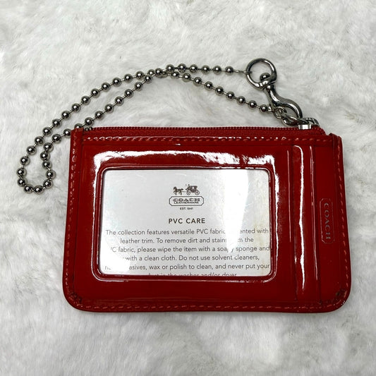COACH Y2K Rare Poppy " Cherry " Limited Edition Card Holder Wallet