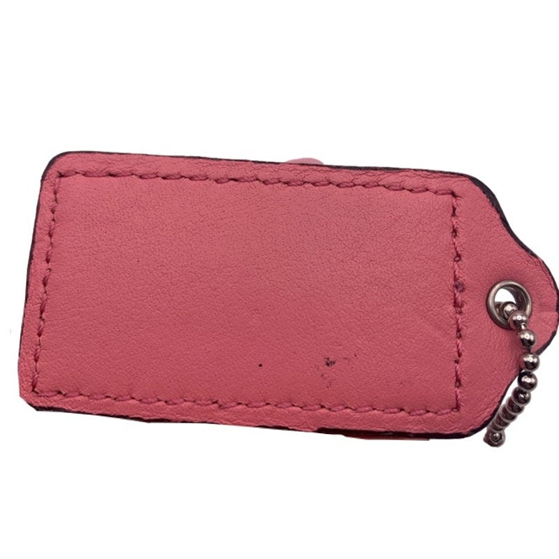 2" COACH Pink Fob Bag Charm Hang tag Hangtag