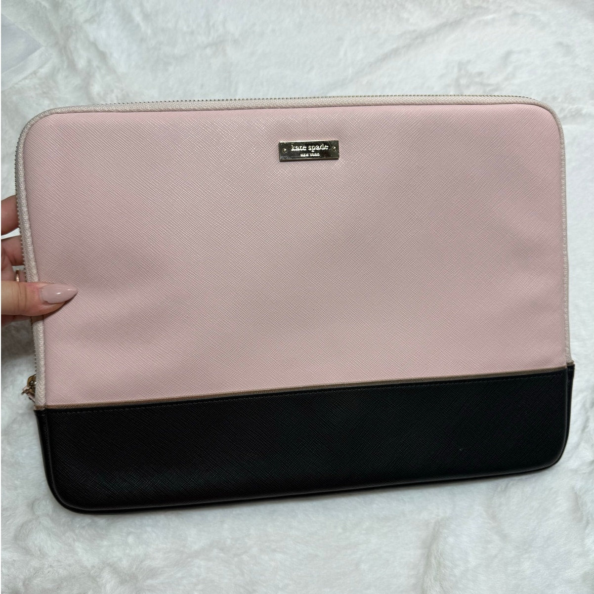 Kate Spade New York Pink Black Laptop Sleeve Case