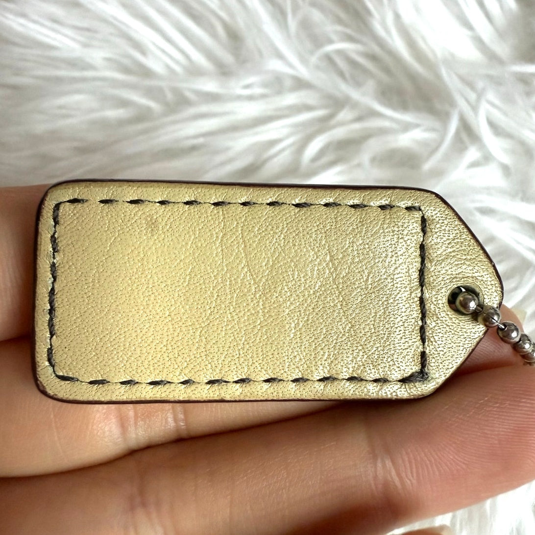 1.5" y2k COACH Fob Bag Charm Hang tag Hangtag