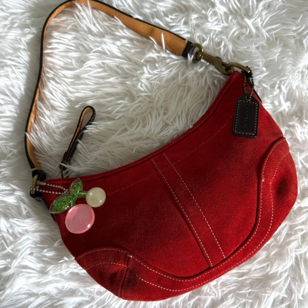Vintage Coach Suede Hobo Shoulder y2k★ Vintage Y2k Coach Suede Hobo Shoulder Bag – Eclectic Inventory