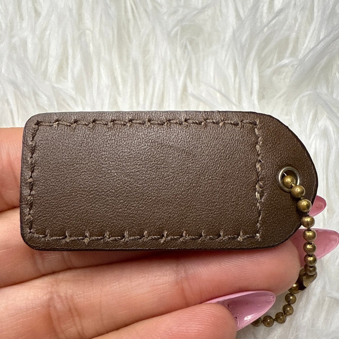 1.5" y2k COACH Vintage Fob Bag Charm Hang tag Hangtag