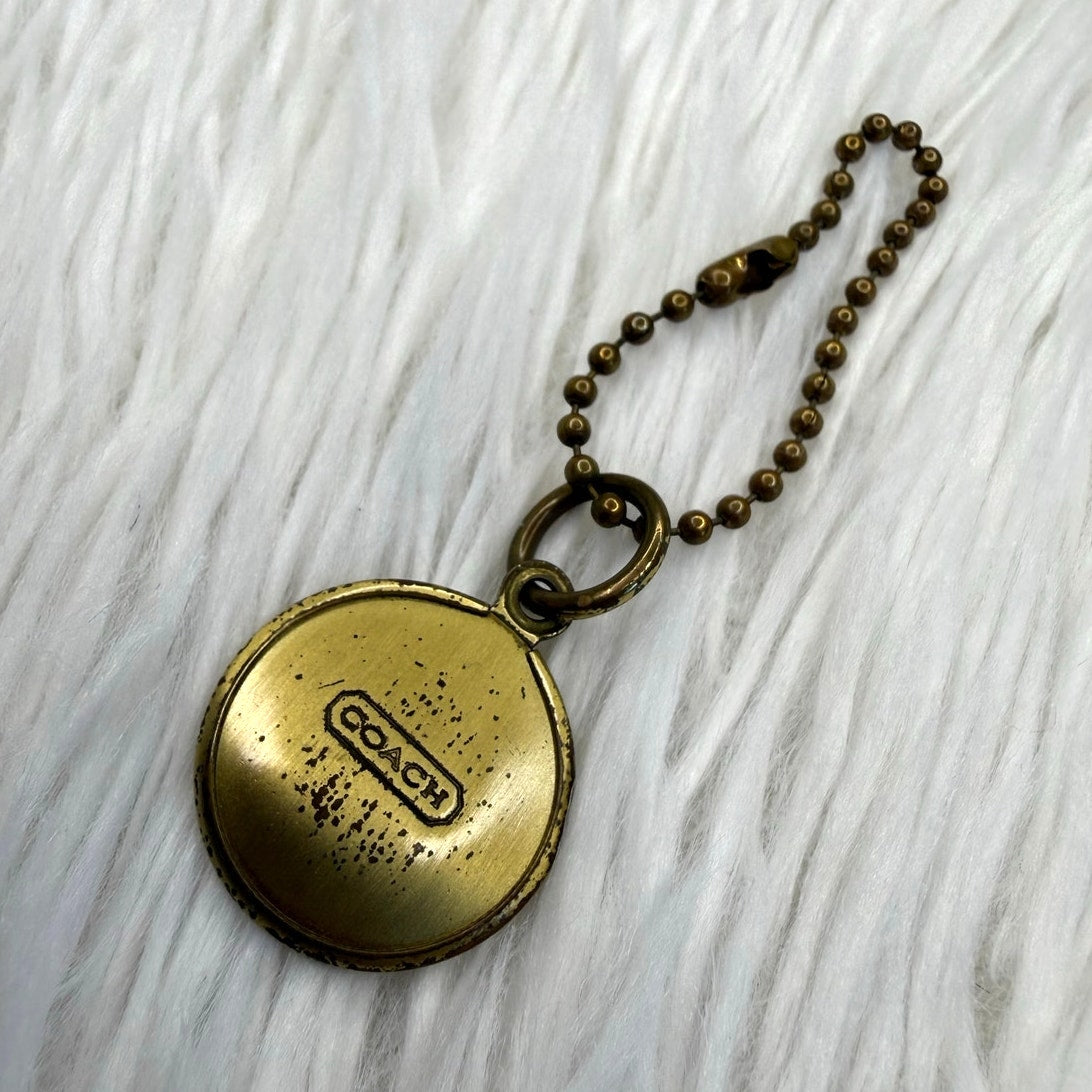1" Coach Metal Circle Replacement Hangtag Hang Tag Bag Charm